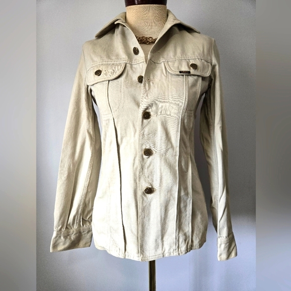 LEE Cream Denim Western Jacket. Size Small - Picture 1 of 13